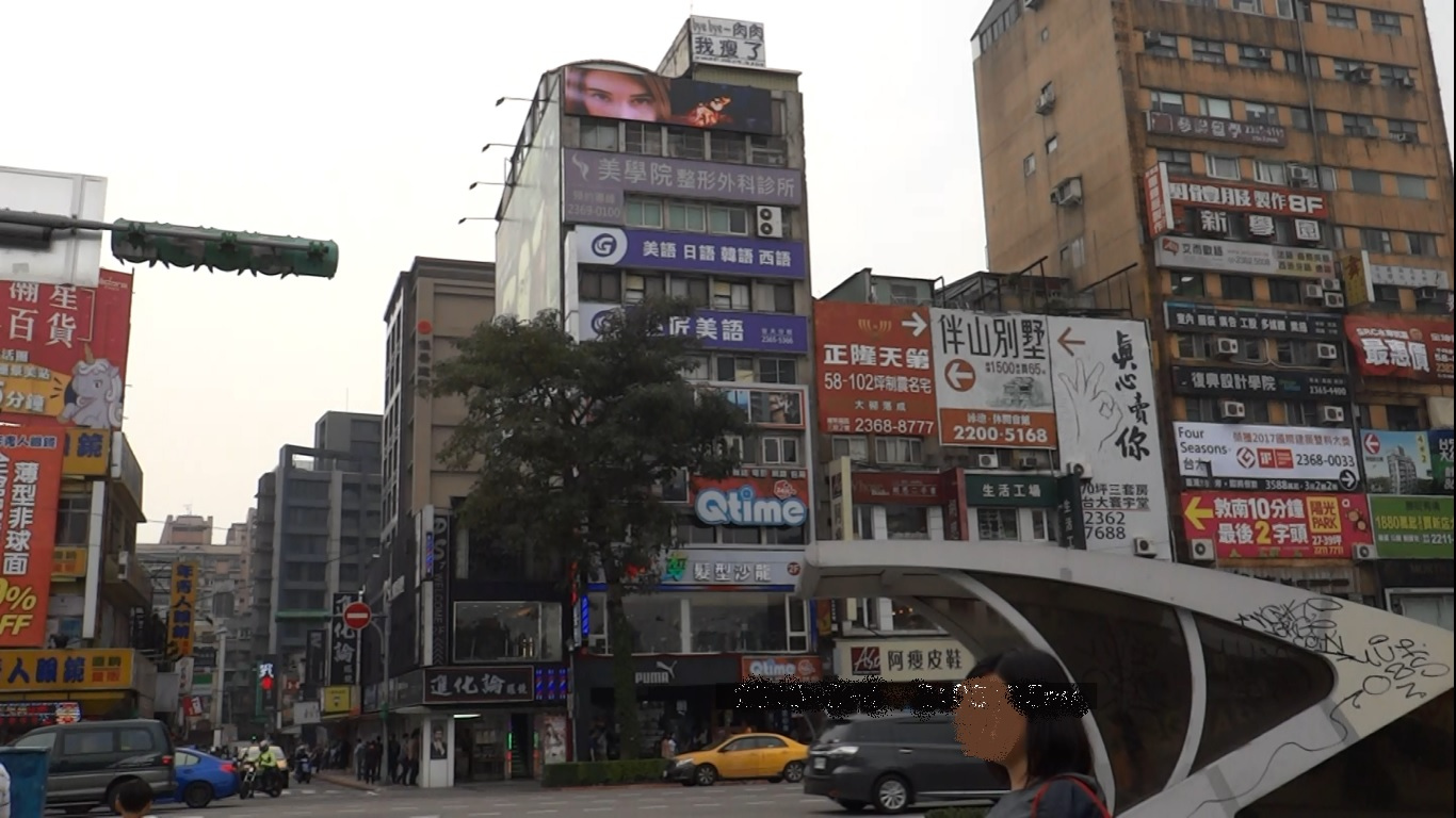 台北市-新生南路羅斯福路口(台大公館商圈)-2-電視牆實景2