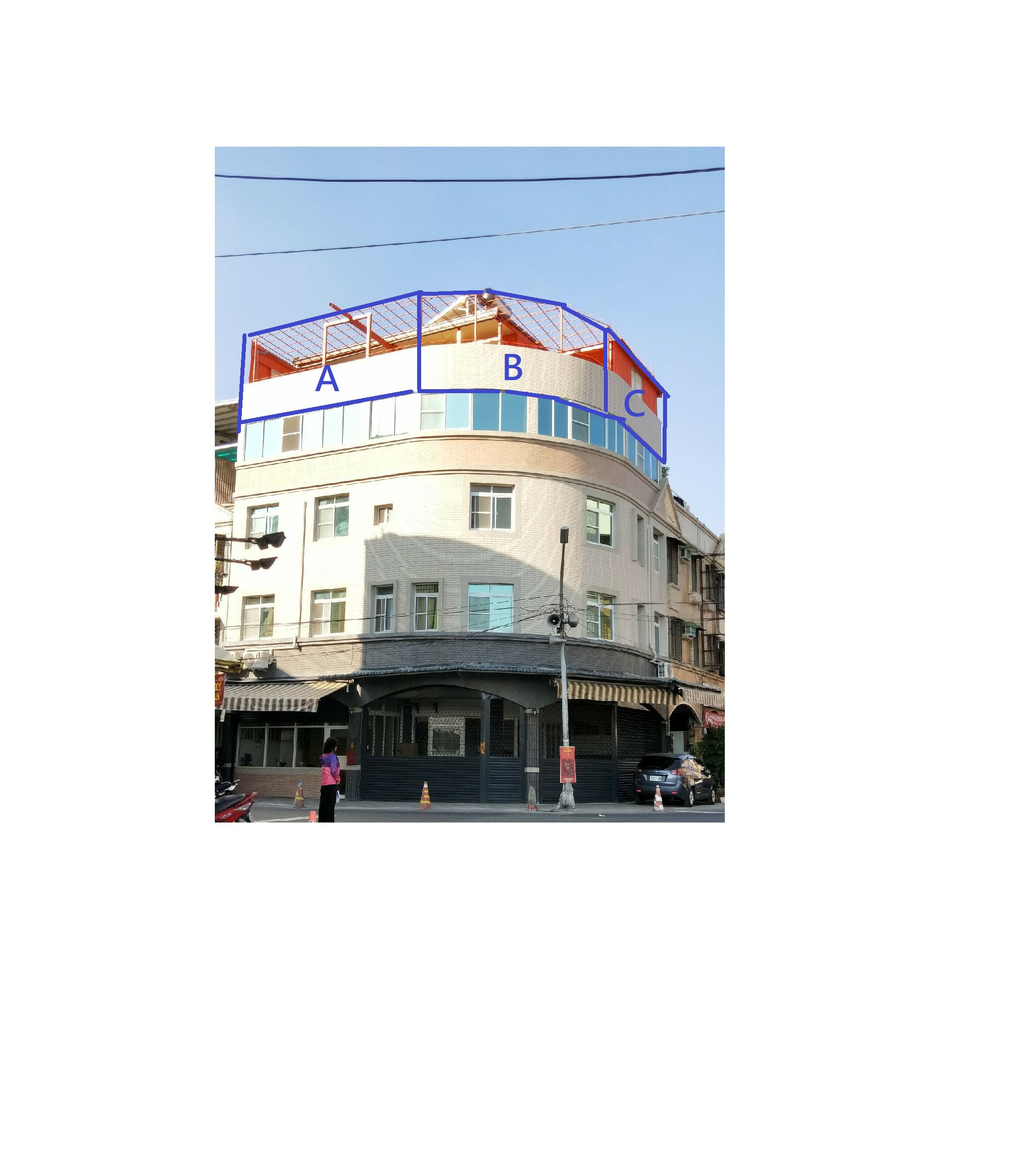 【賺錢金店】三角窗顯眼 *A*B*C廣告外牆出租*-0-賺錢金店】三角窗顯眼 *A*B*C廣告外牆出租*