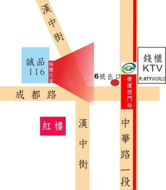 台北西門町商圈電視牆(6號出口)-1-媒體標示位置